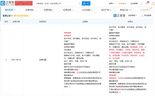 小野电子烟关联公司业务拓展 新增服装鞋帽与日用品销售