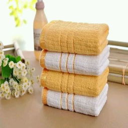 润洋日用品 厂家直销金边丝带竖条毛巾，柔软吸水，超市家用劳保首选